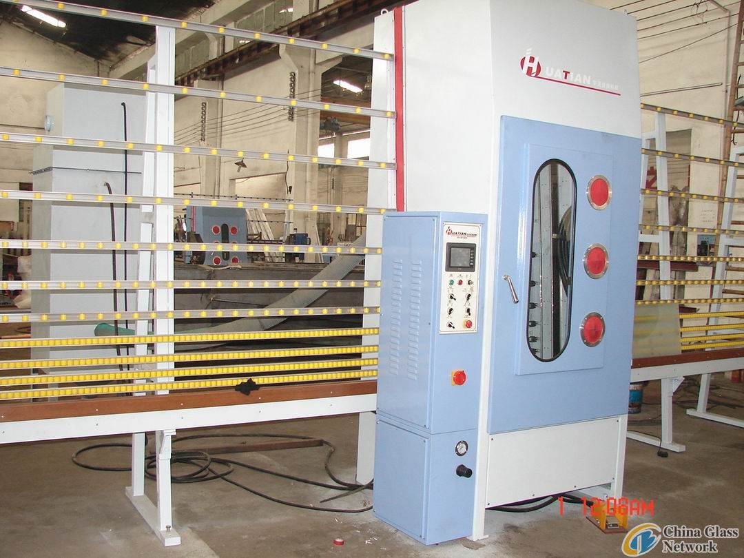 vertical automatic glass sandblasting machine